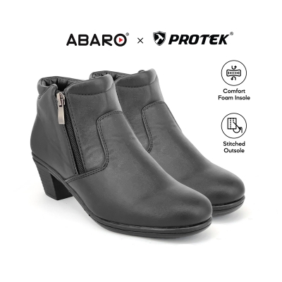Faux PU Leather Uniform Cadet High Cut Formal Boots Shoes Women FBA631M1 Black PROTEK Faux PU Leather Uniform Cadet High Cut Formal Boots Shoes Women FBA631M1 Black PROTEK